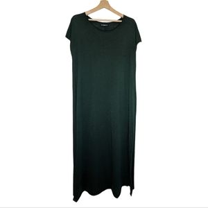 SHEIN | Short Sleeve Maxi Tee Shirt Dress w|high Side Slits